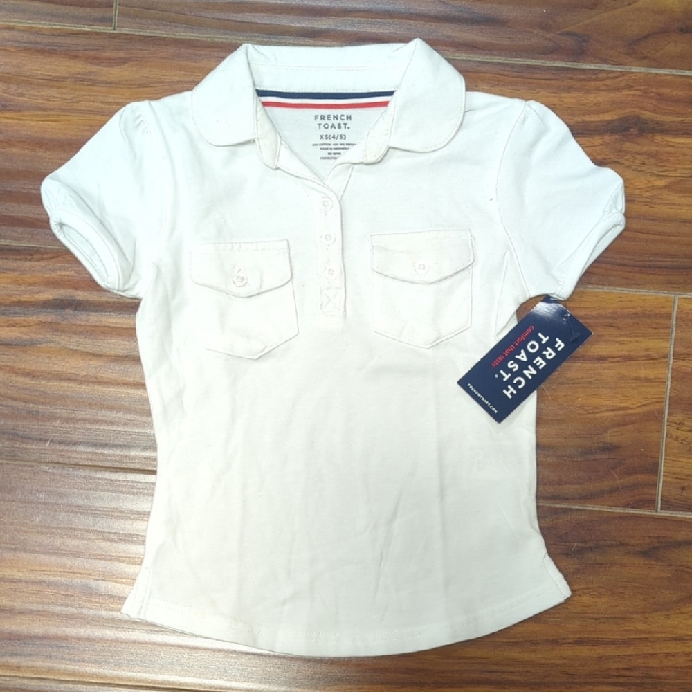 French Toast White Polo with Pockets SA9498